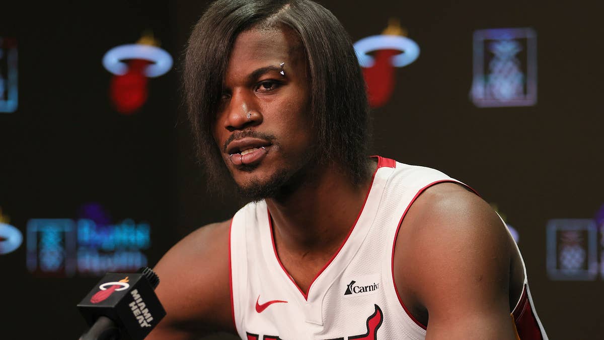 The Miami Heat star's new look arrives a year after he sported locs at 2022 media day.