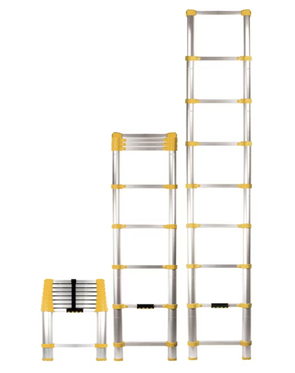 ladder in three different height extensions