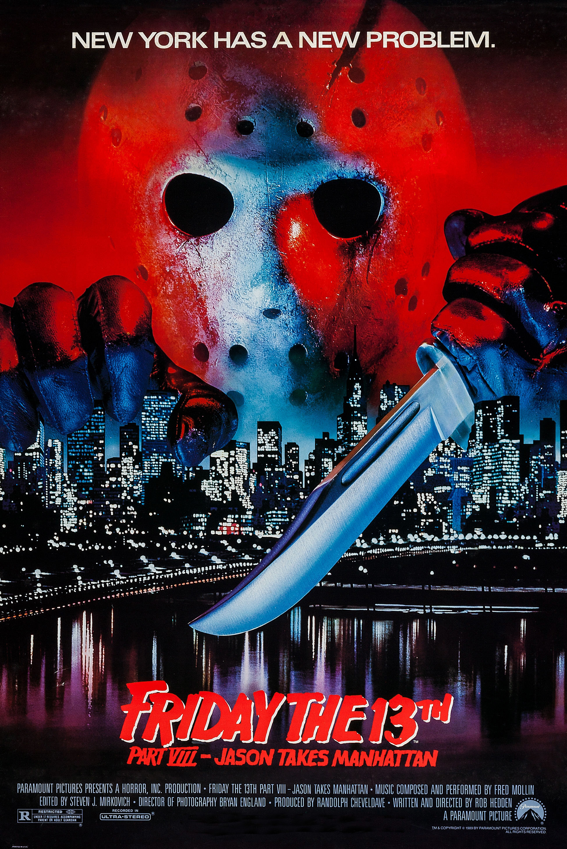 Poster for &quot;Friday the 13th Part VIII - Jason Takes Manhattan&quot;