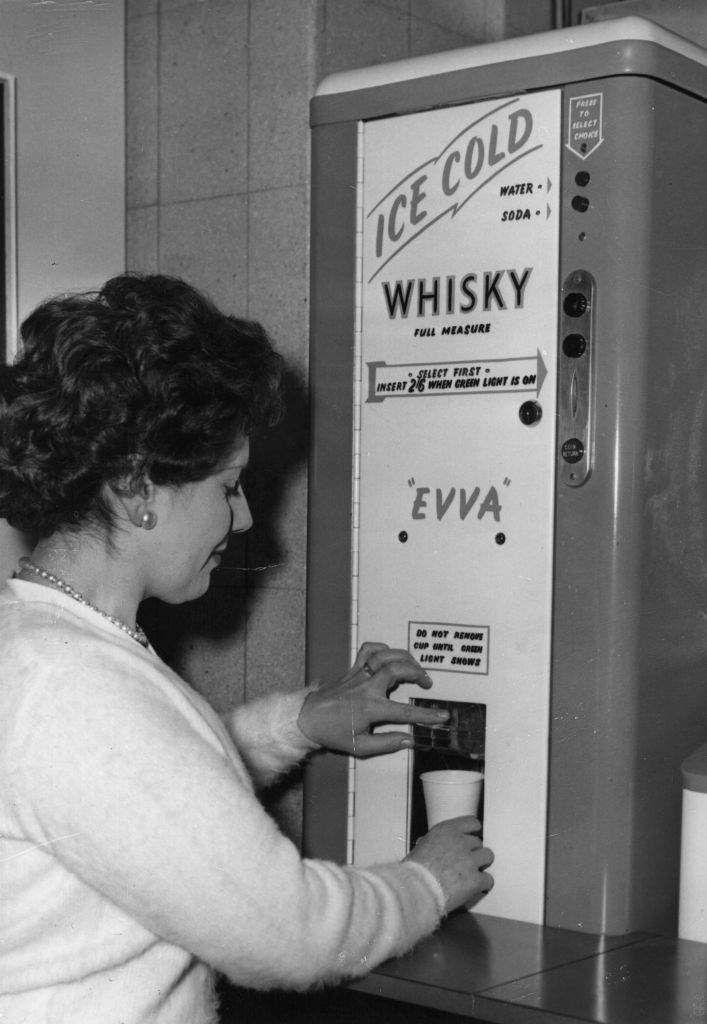 A whiskey vending machine
