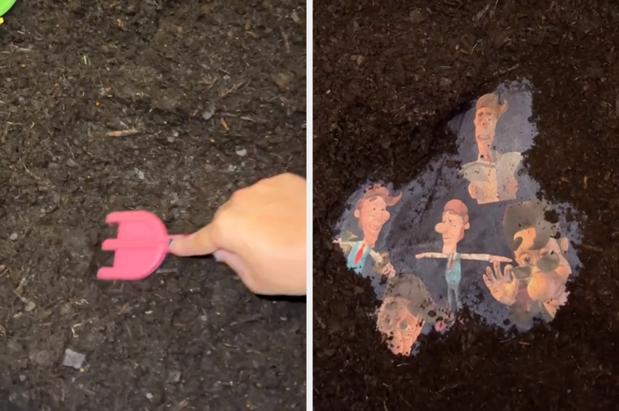 Myra&#x27;s digs in the dirt pit and reveals that the bottom has images of Jimmy Neutron&#x27;s dad