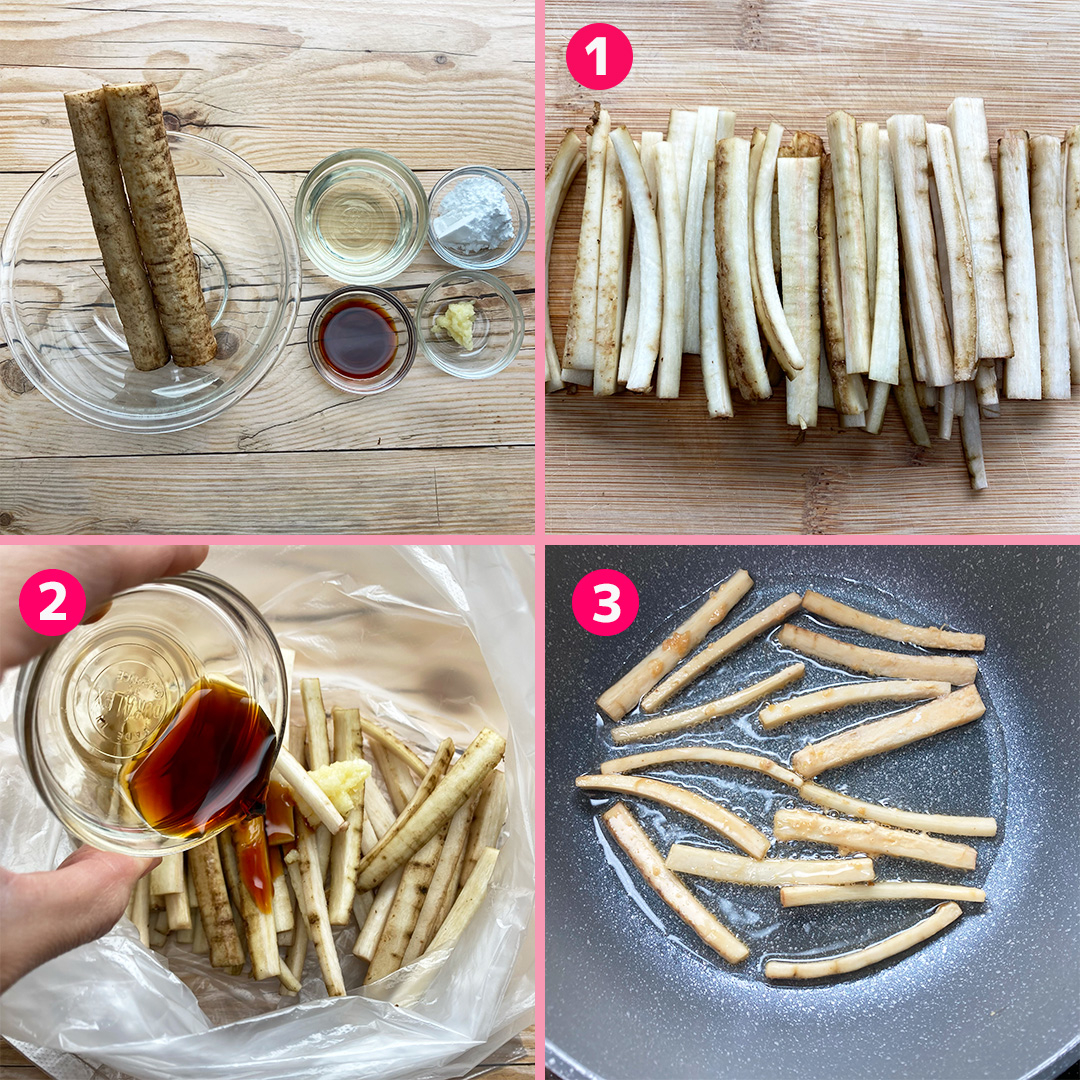 揚げずに簡単おかず】ごぼうの唐揚げ レシピ・作り方｜Tasty