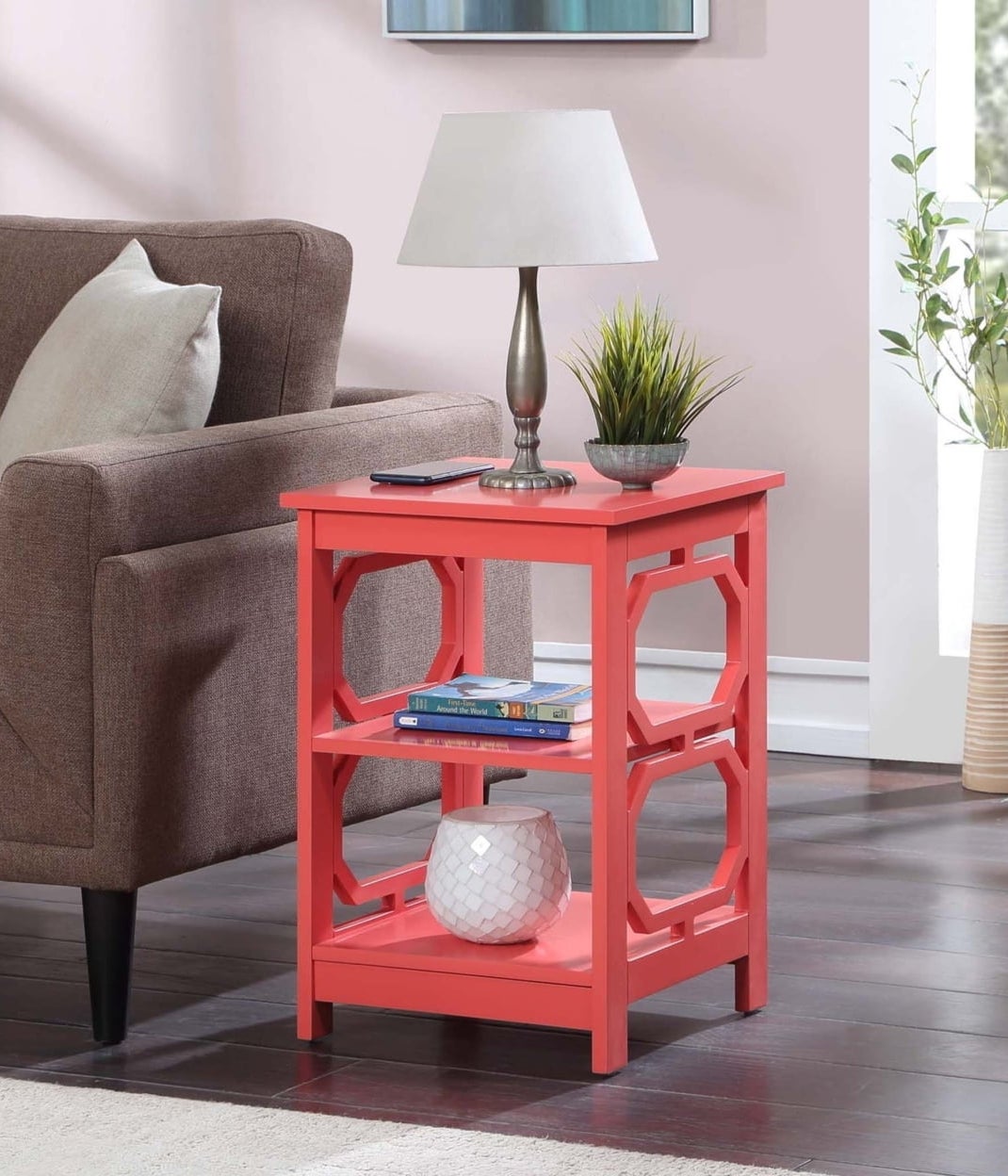 the coral nightstand