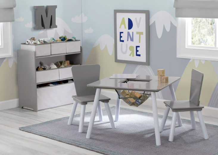 The playroom set in a room