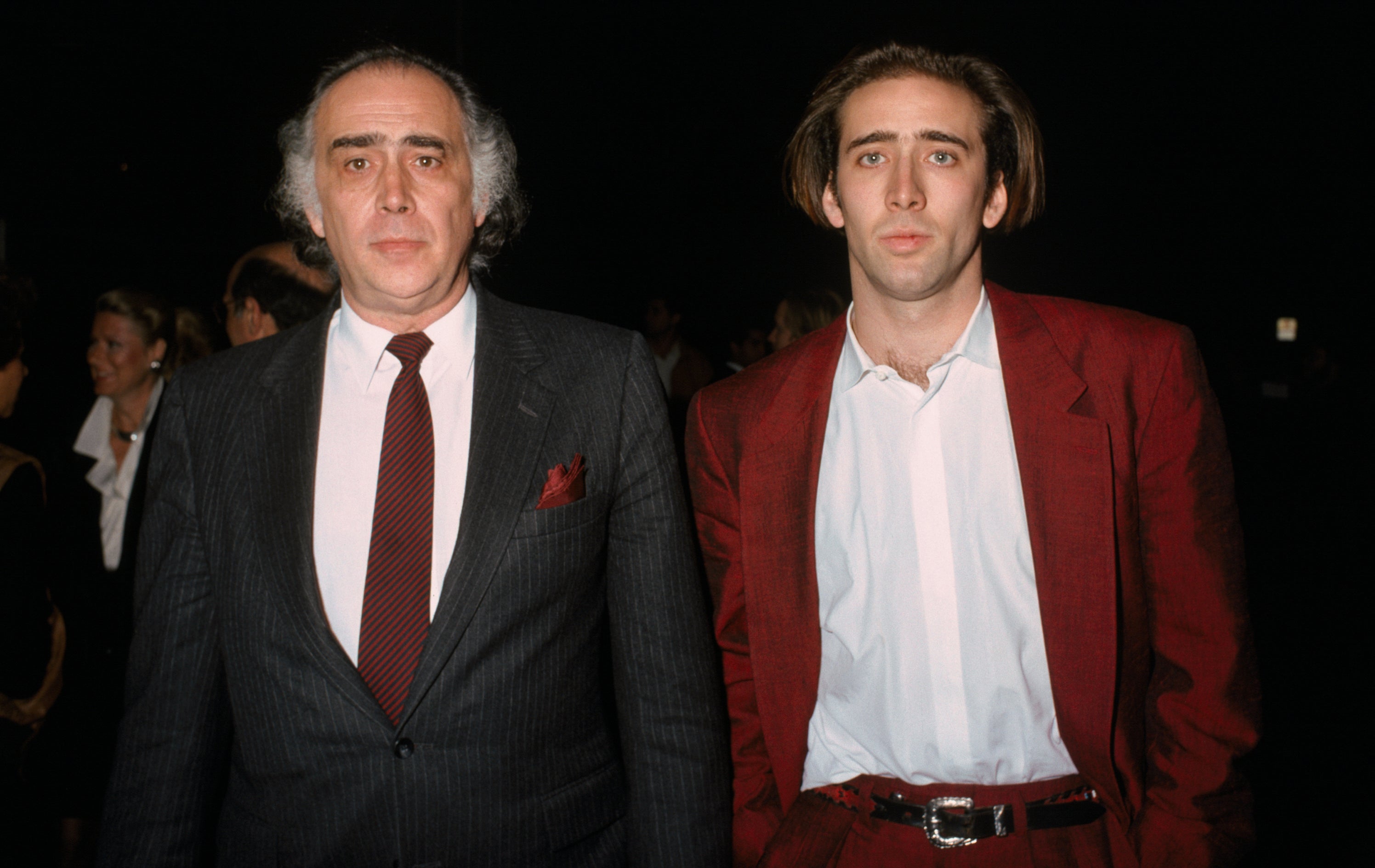 August and his son Nic Cage at the moonstruck premiere