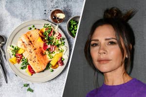 Grilled fish and Victoria Beckham.