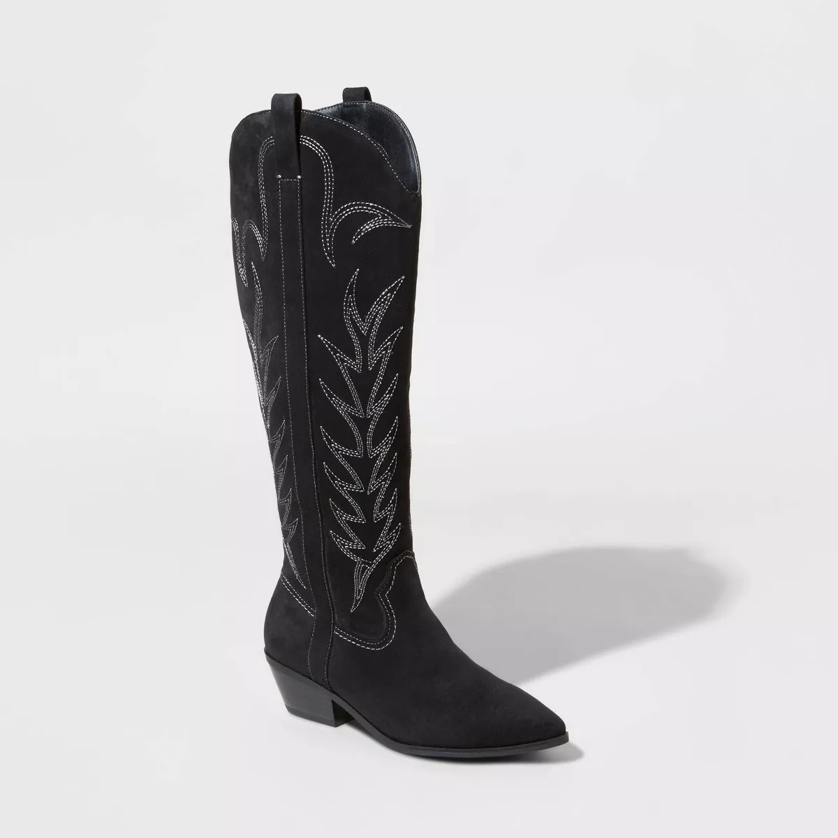 tall black western boots