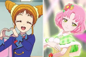 Two anime girls from "Aikatsu"
