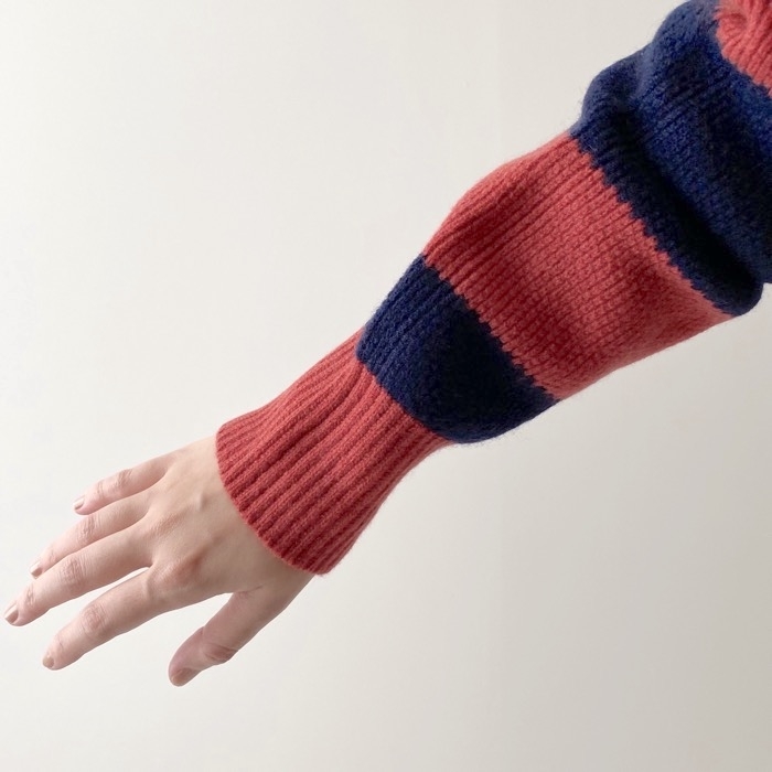 UNIQLO（ユニクロ）のおすすめトップス「プレミアムラムボーダーモックネックセーター（長袖）」