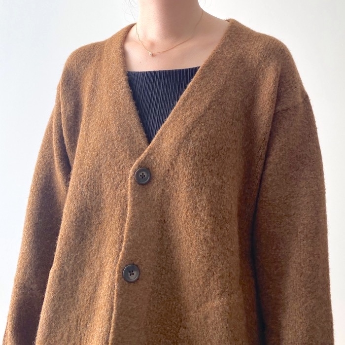 GUのオススメのカーディガン「ブラッシュドヤーンカーディガン(長袖)」