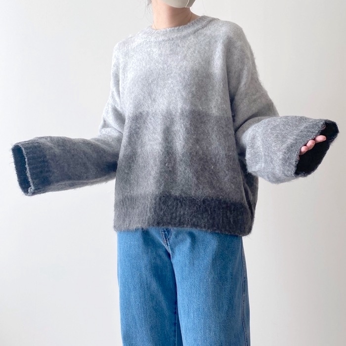 ニコアンドのオススメのトップス「[MODE NORM CORE]グラデーションシャギーニット」