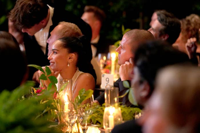 closeup of the two sitting at a table for an event