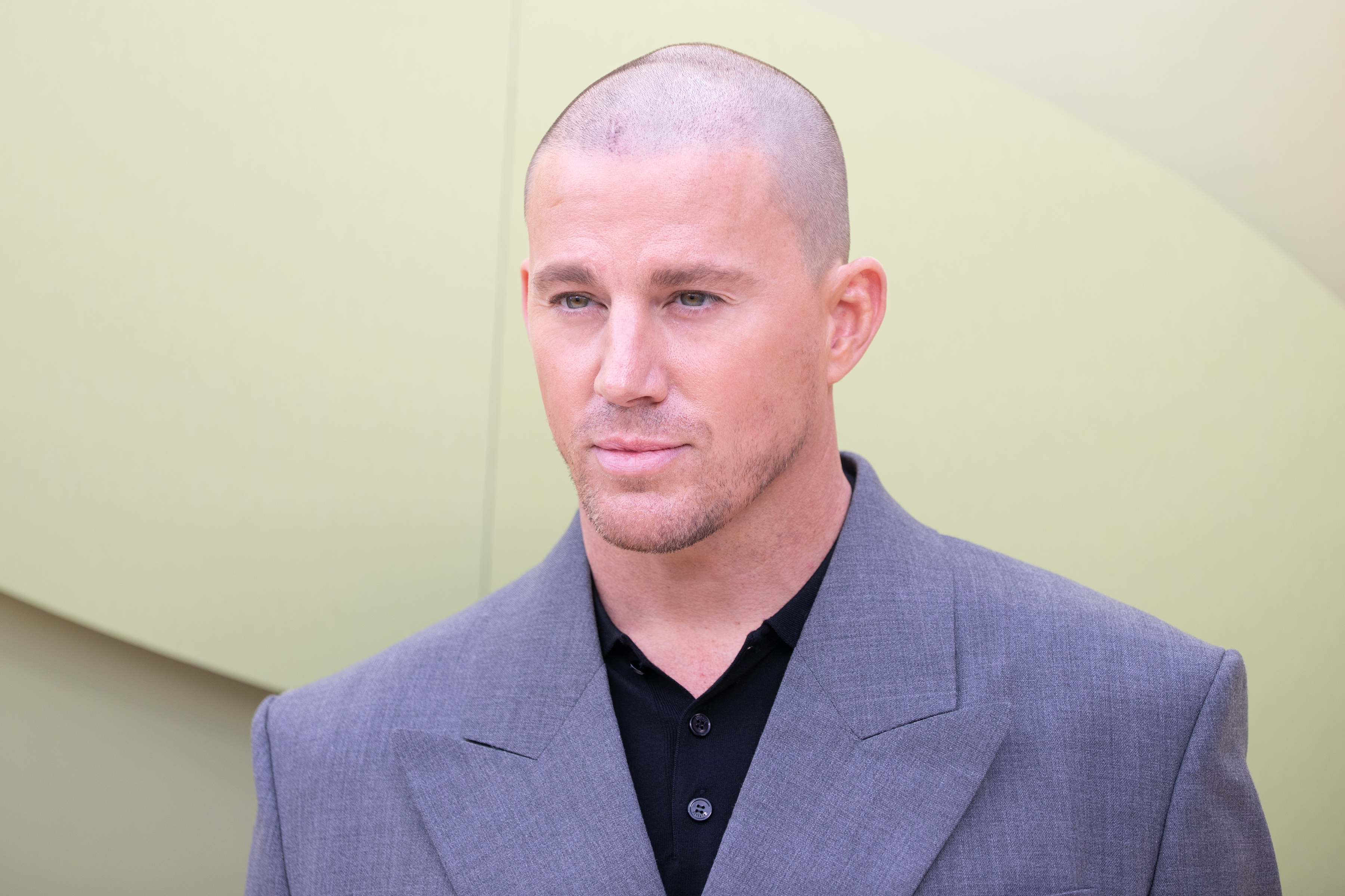 a closeup of channing