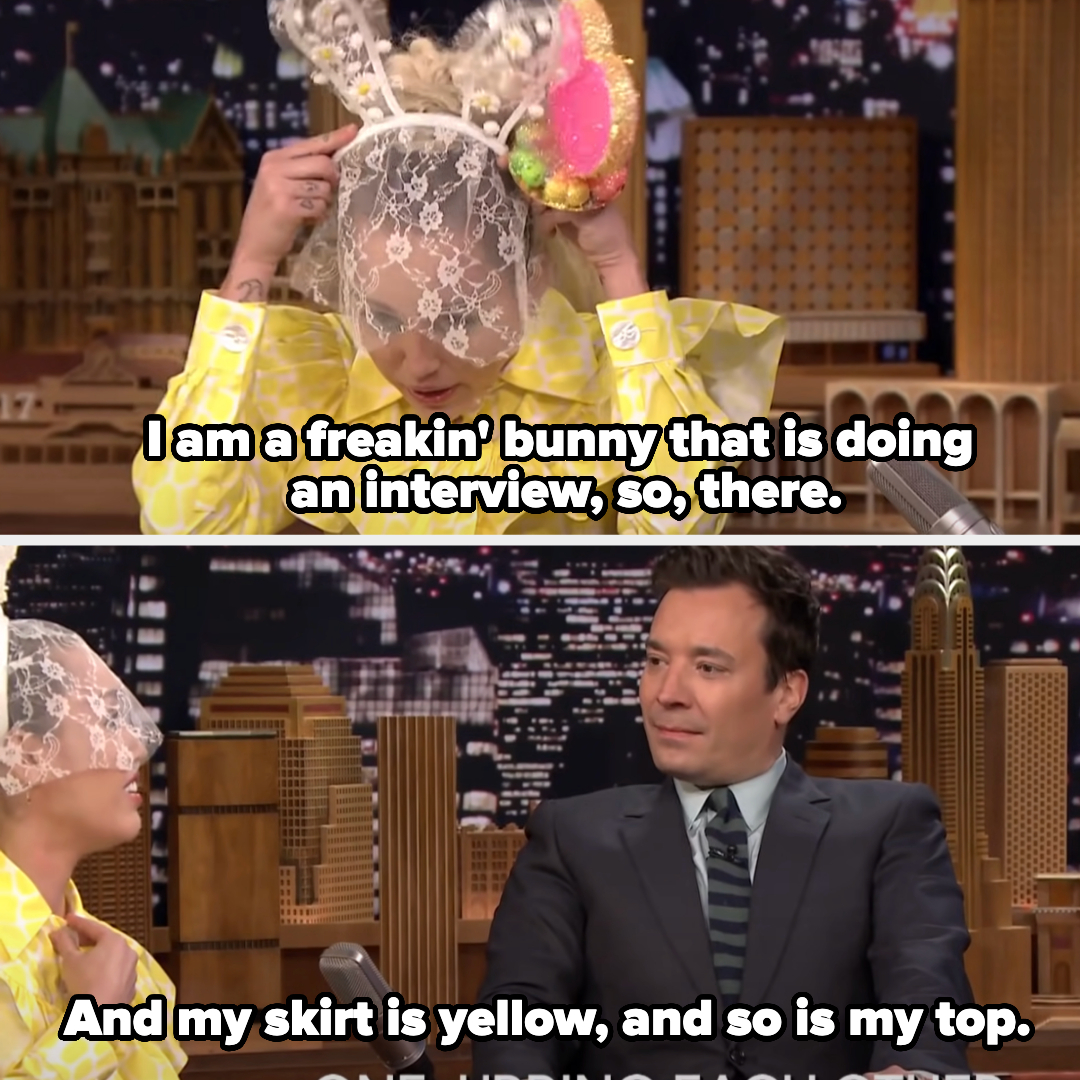&quot;And my skirt is yellow, and so is my top.&quot;