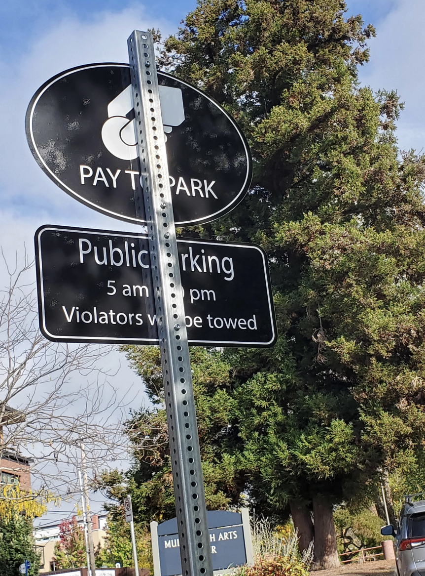 closeup of how the sign is on wrong