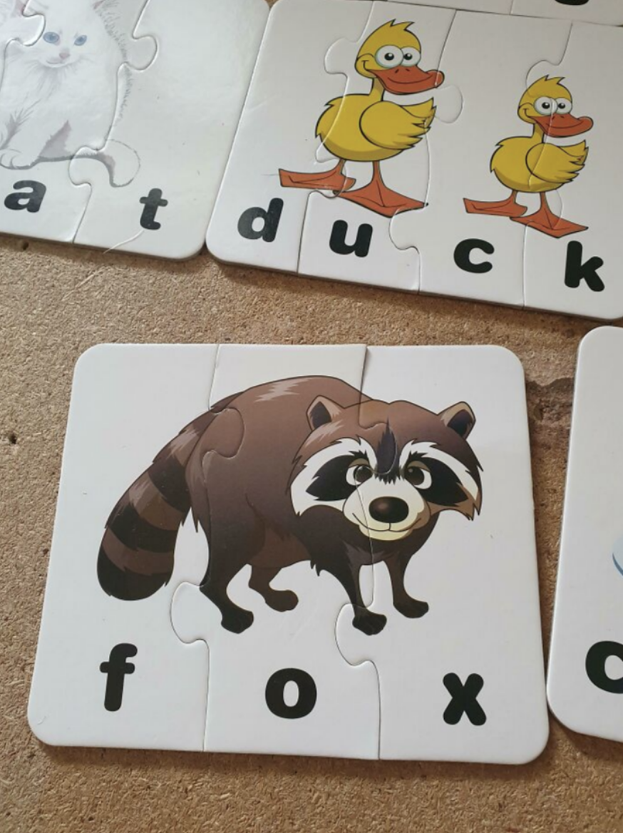fox label on a raccoon