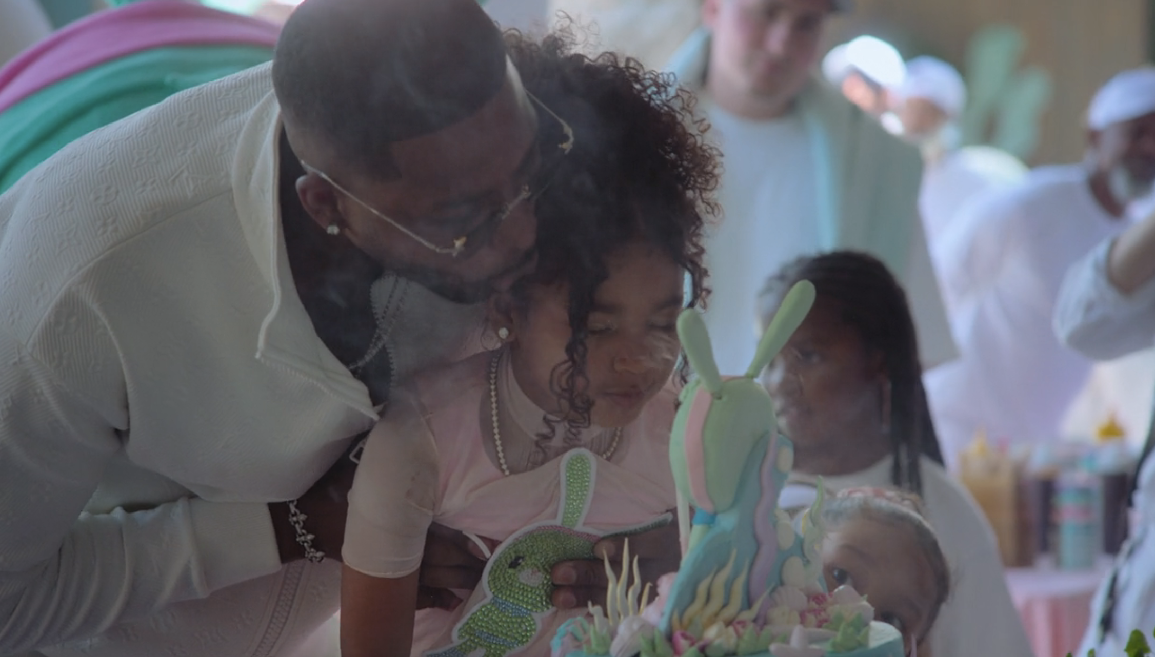 tristan and true blowing out birthday candles