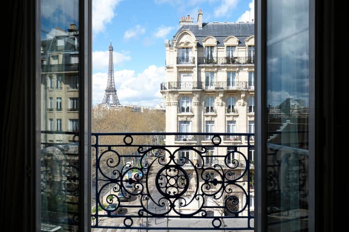 an open Parisian window