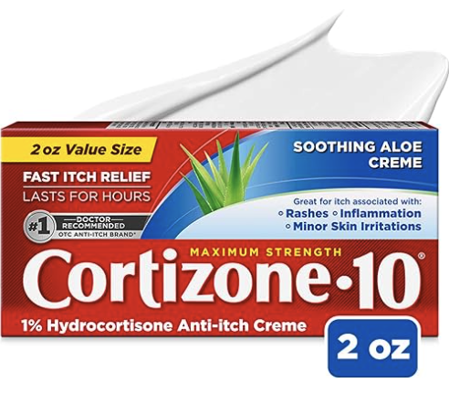 the box of a soothing aloe cortisone cream