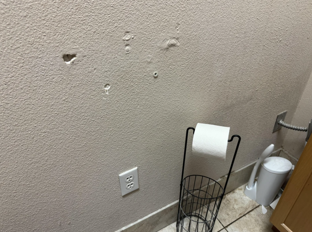 the holes on the wall