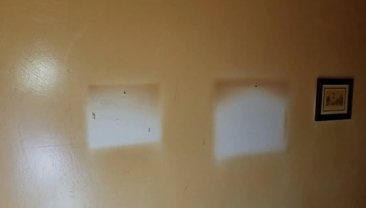 Stains on a wall