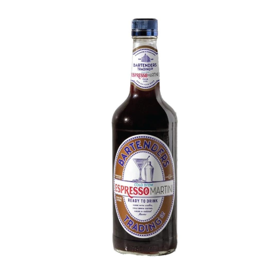 a bottle of Bartenders Trading Espresso Martini