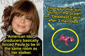 Paula Abdul and an empty suit floating in the ocean