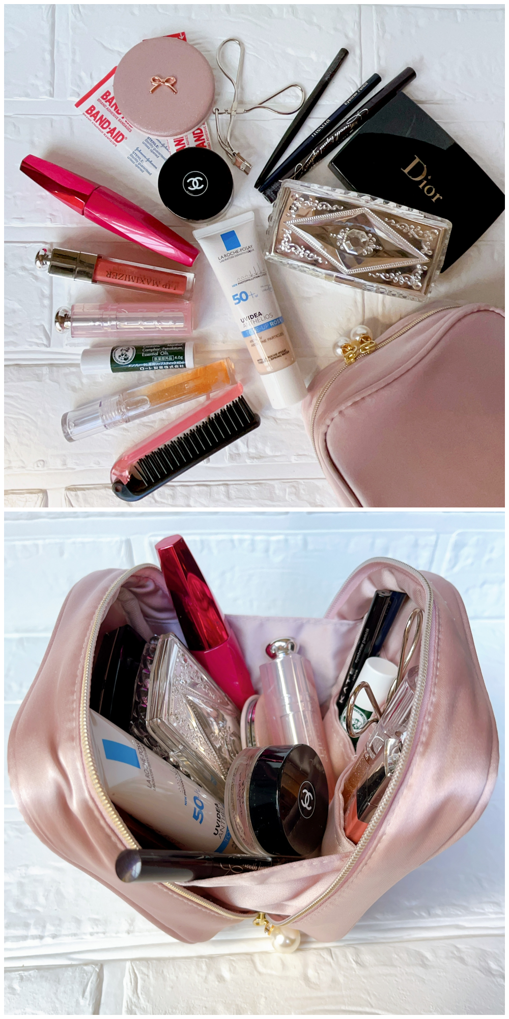 ニトリのおすすめ雑貨「【デコホーム商品】サテンスクエアポーチ(RO)」