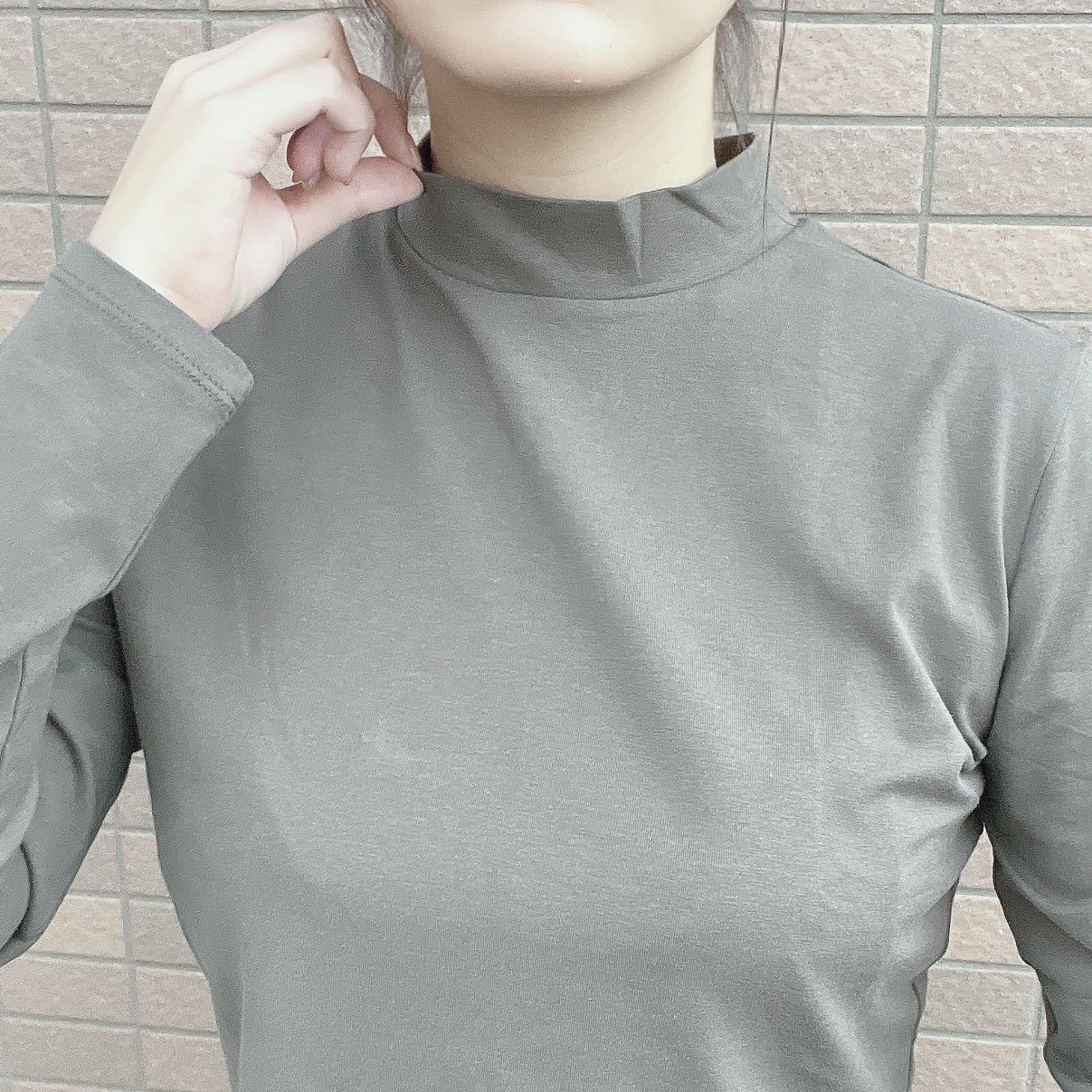 ZARAの万能トップス「クロップド ハイネック Tシャツ」