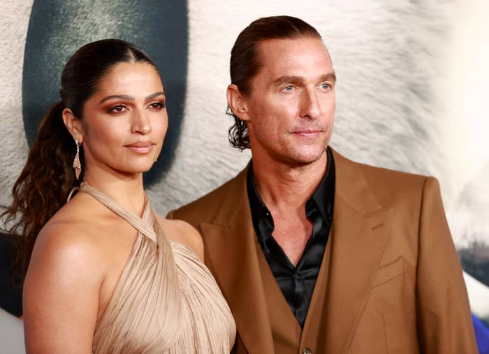 Closeup of Camila Alves and Matthew McConaughey