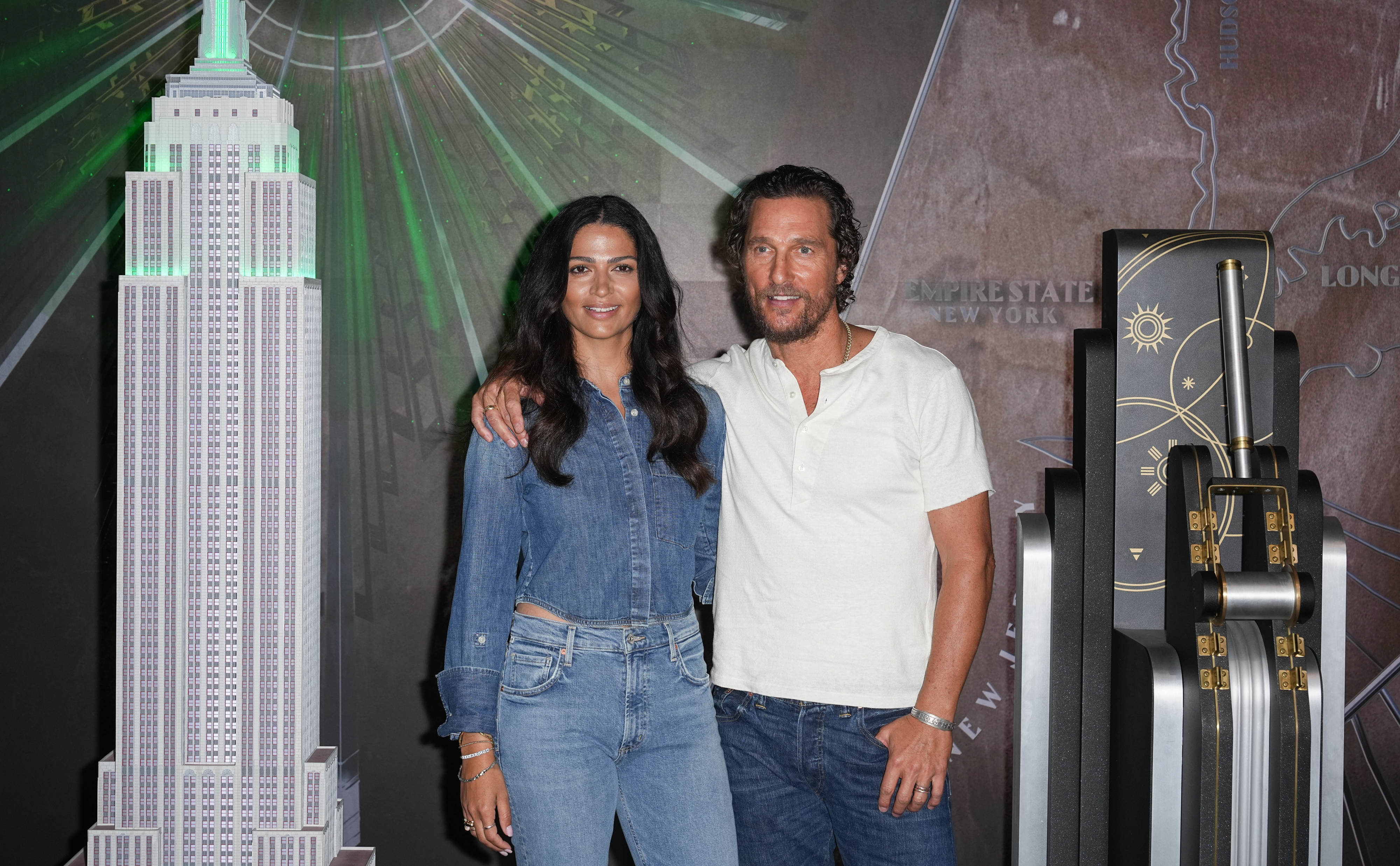 Closeup of Camila Alves and Matthew McConaughey