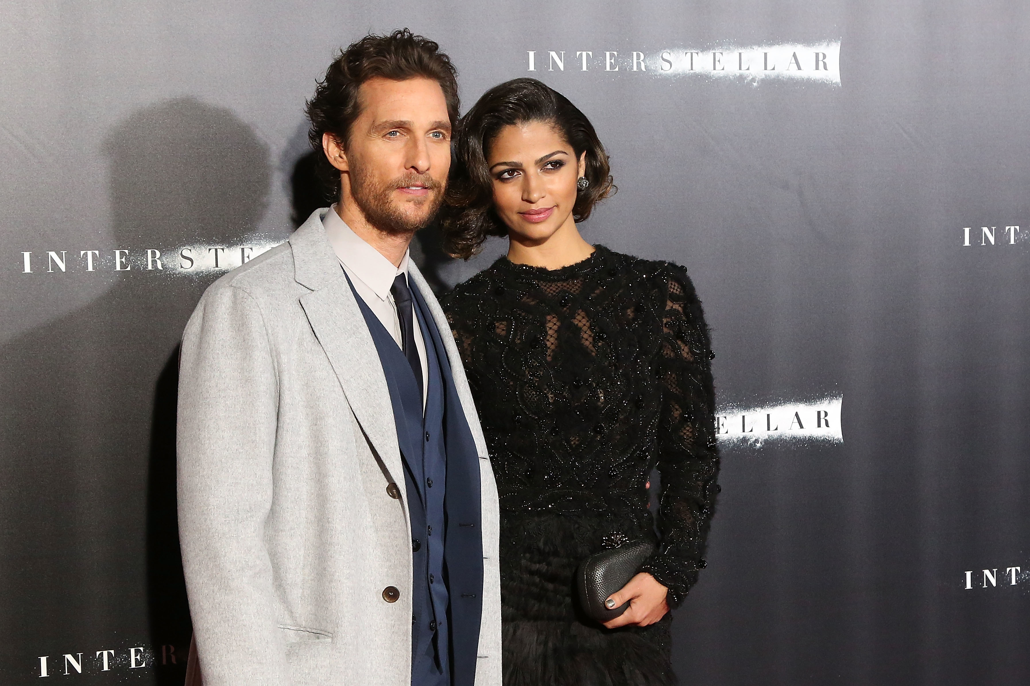 Closeup of Camila Alves and Matthew McConaughey