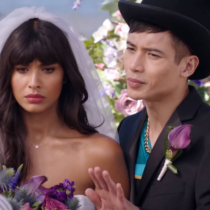 Manny Jacinto and Jameela Jamil on &quot;The Good Place&quot;