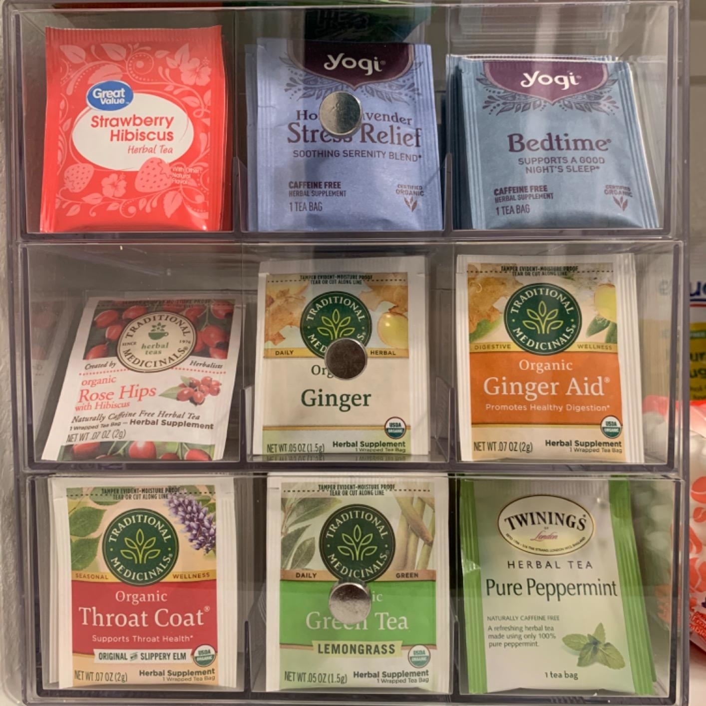 Reviewer image of teabags in organizer
