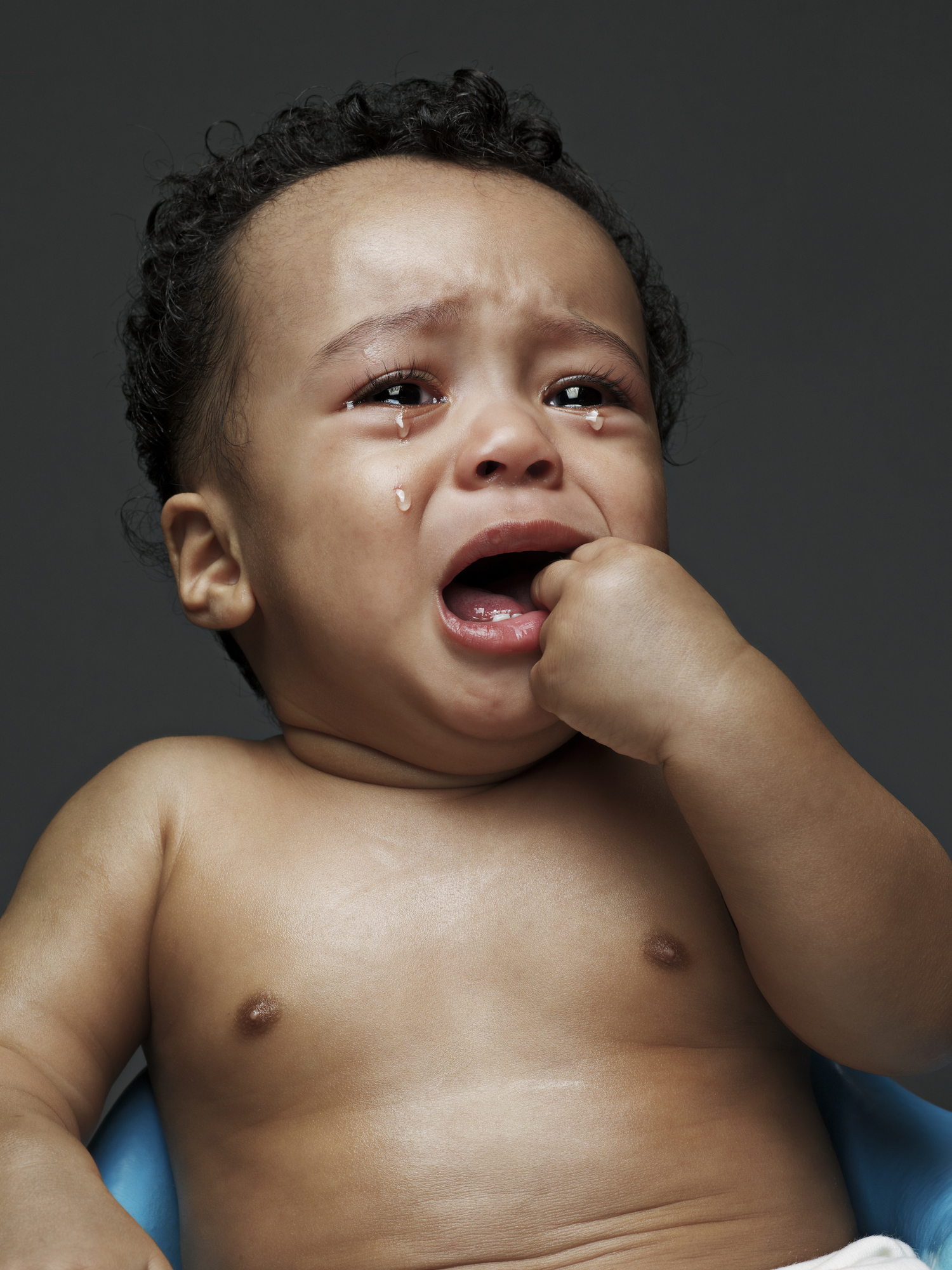 Closeup of a crying baby