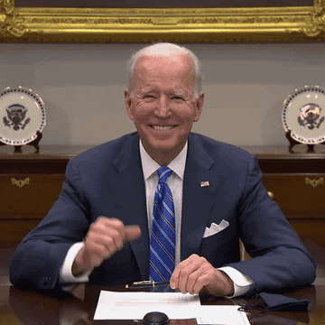 Joe Biden pumping his fist