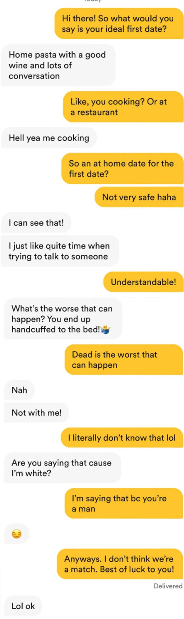 "I'm saying that bc your'e a man"