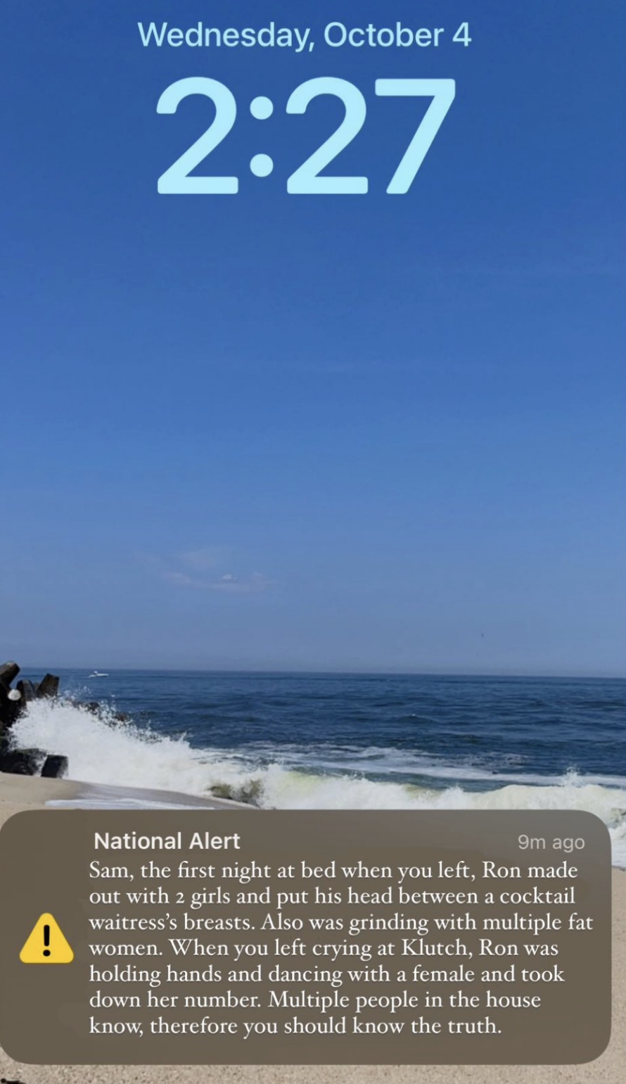 National alert on iphone