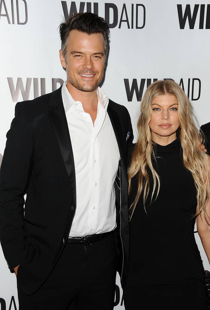 Josh and Fergie at a media event