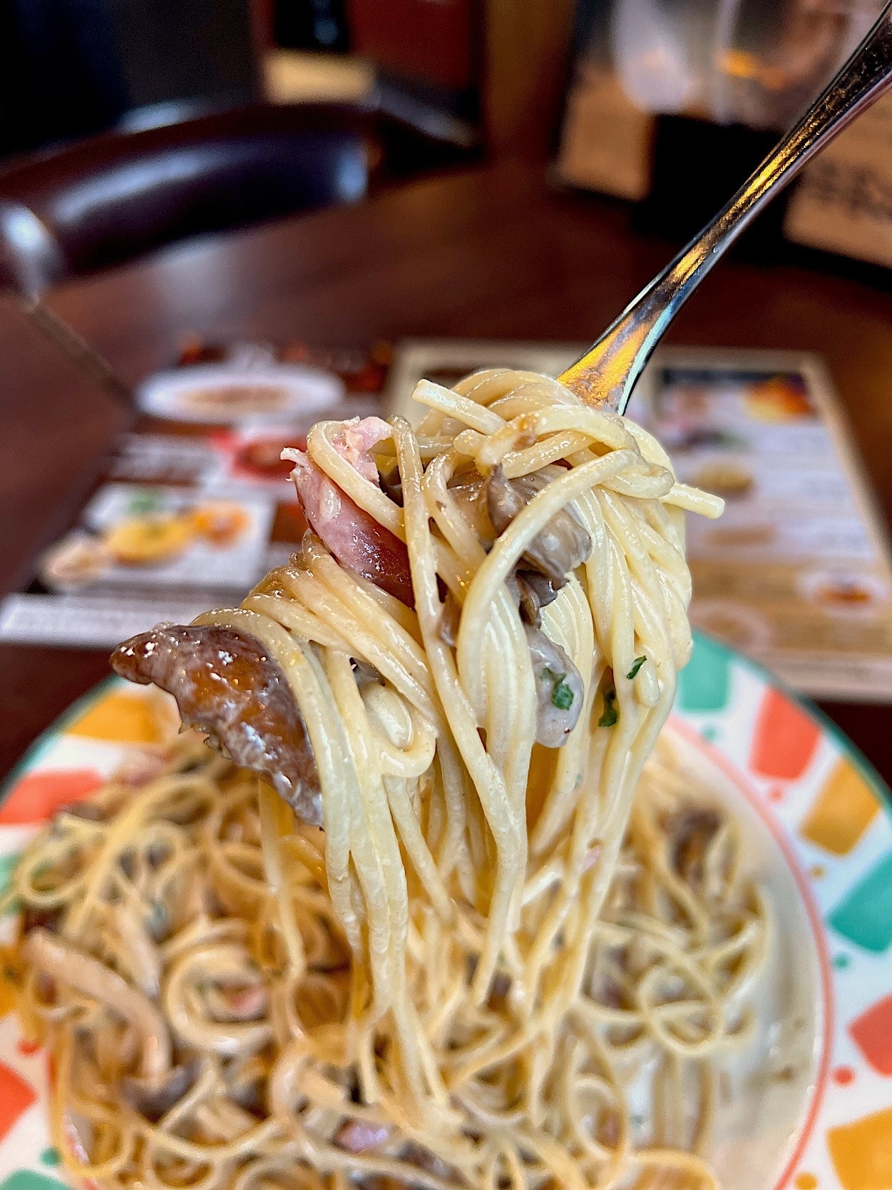 星乃珈琲店のオススメのメニュー「3種きのことベーコンのポルチーニクリーム」