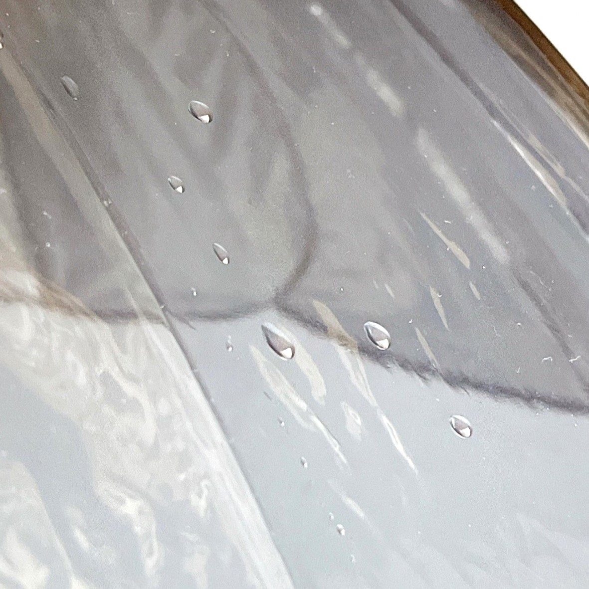 フランフランのオススメの傘「クリアアンブレラ カラーパイピング 長傘 58cm グレー」