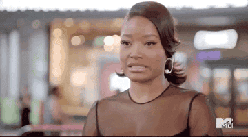 Keke Palmer making a cringe face
