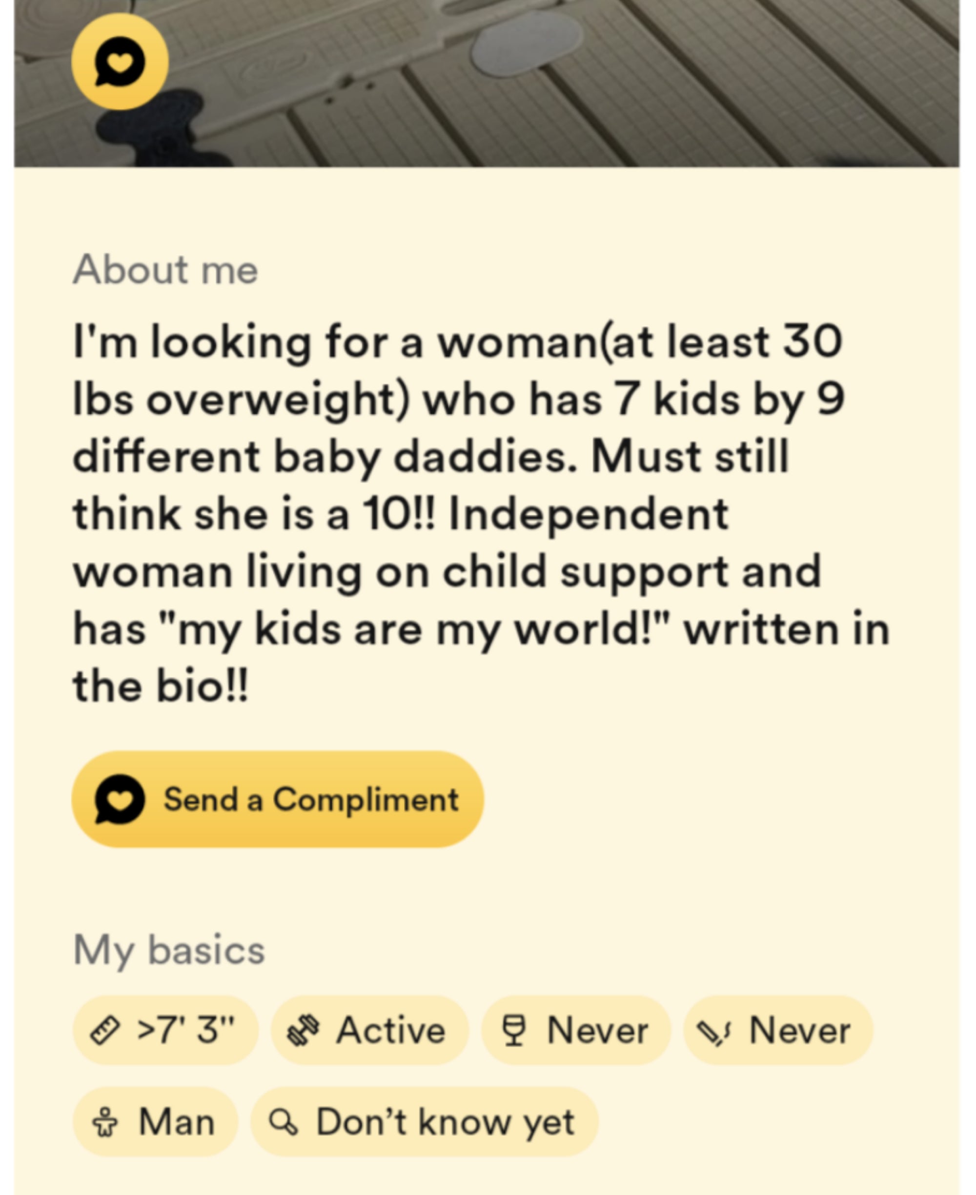 "Must still think she is a 10!!"