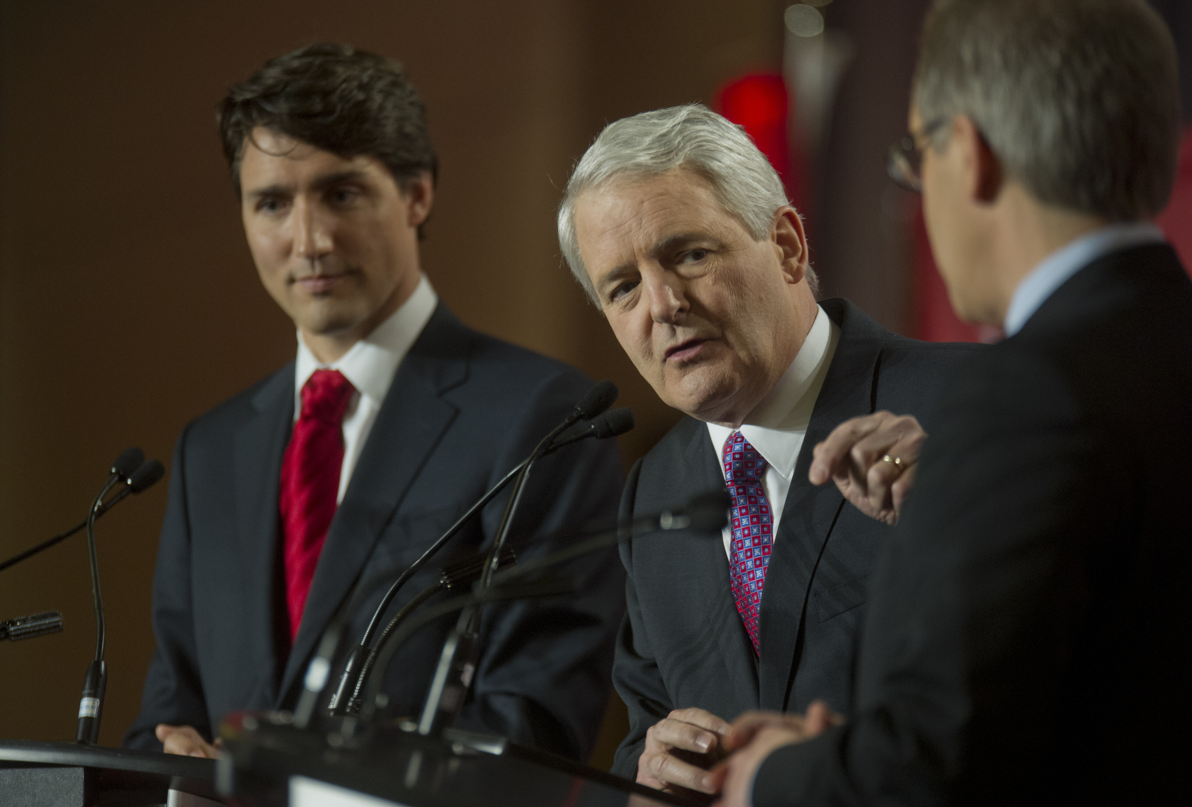 Justin Trudeau and Marc Garneau on Parliament.