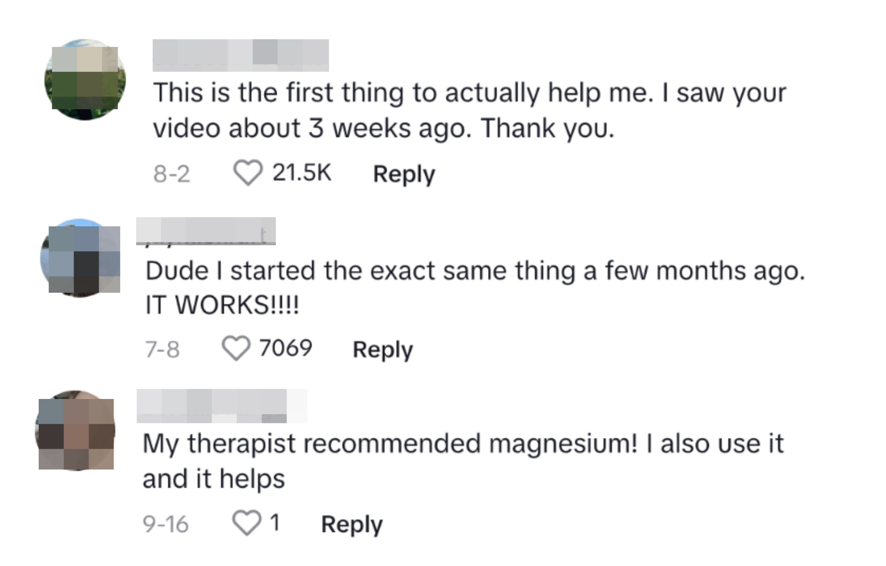 People in Tyler&#x27;s comment section saying magnesium also helped them