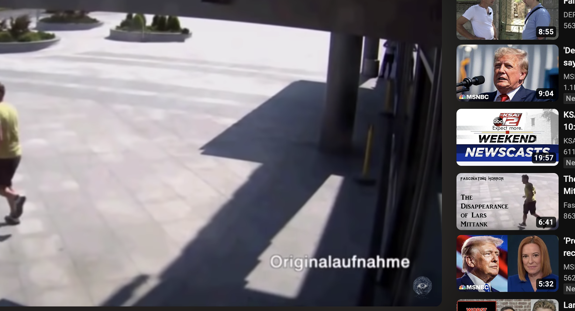 Lars Mittank is seen sprinting out of the airport