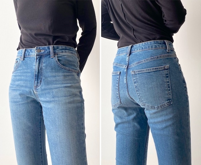 GUのオススメのパンツ「ミドルライズフレアジーンズ(丈標準73.0~77.0cm)」