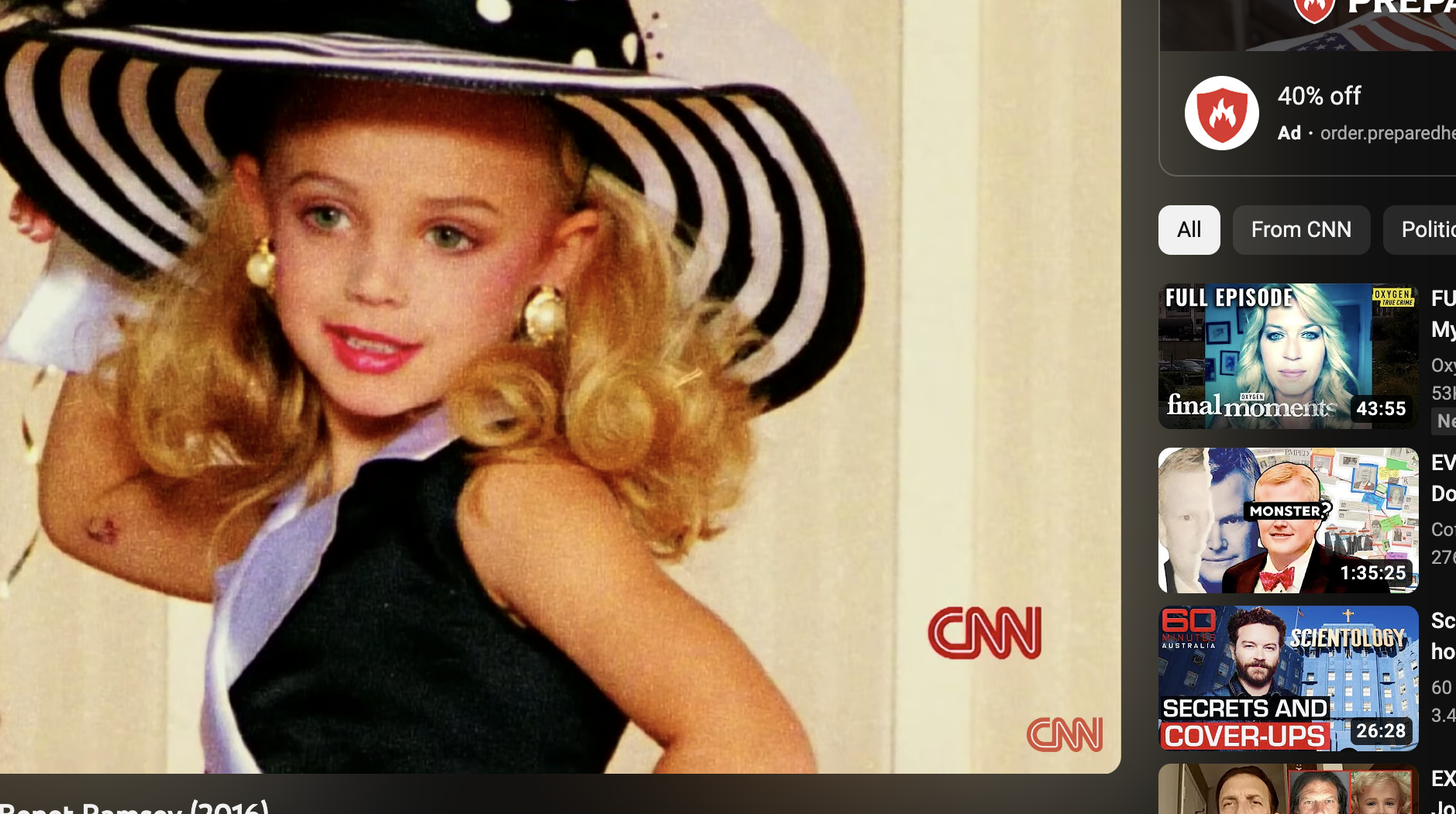 A pageant photo of JonBenét Ramsey