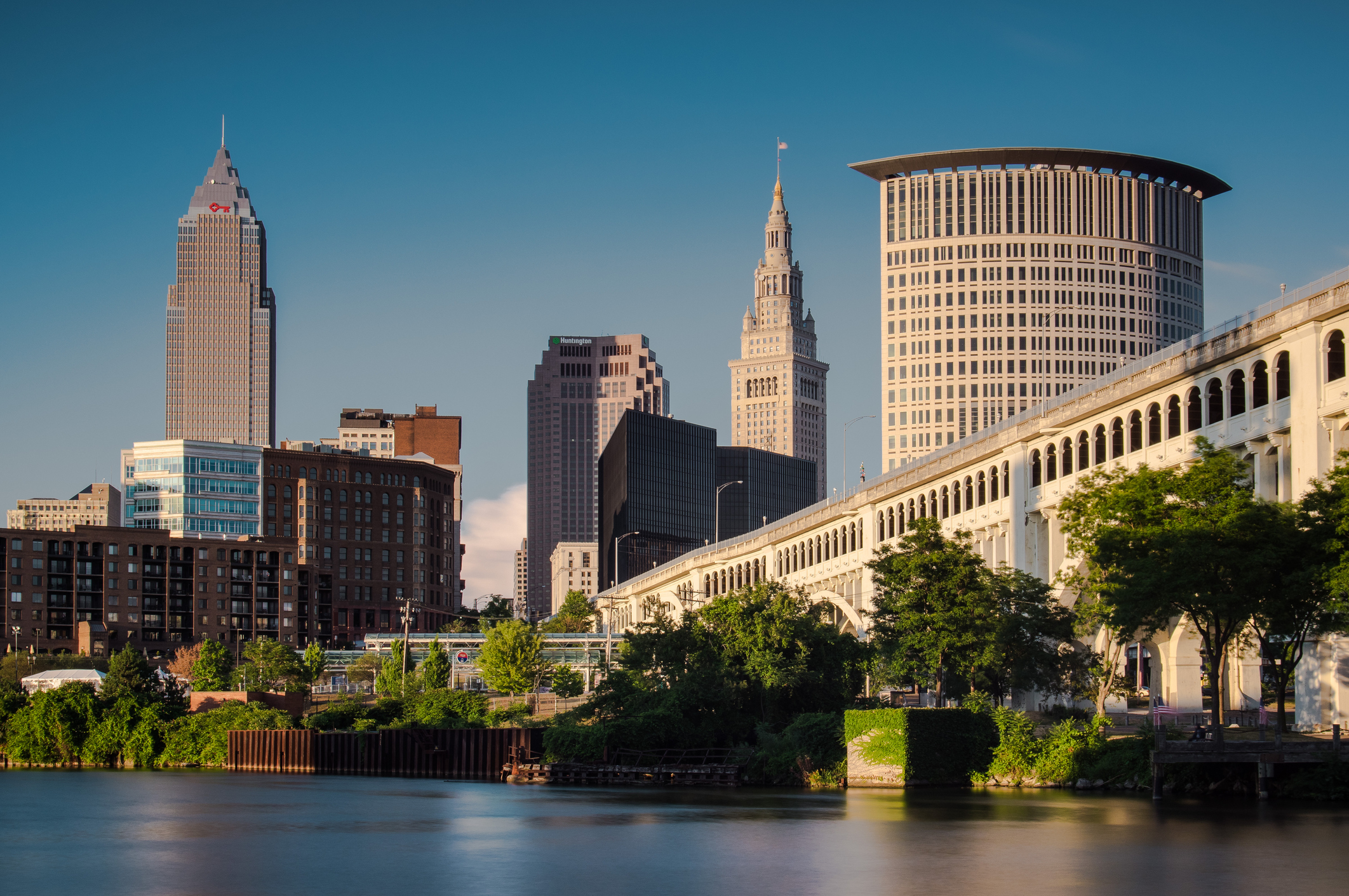 the Cleveland skyline