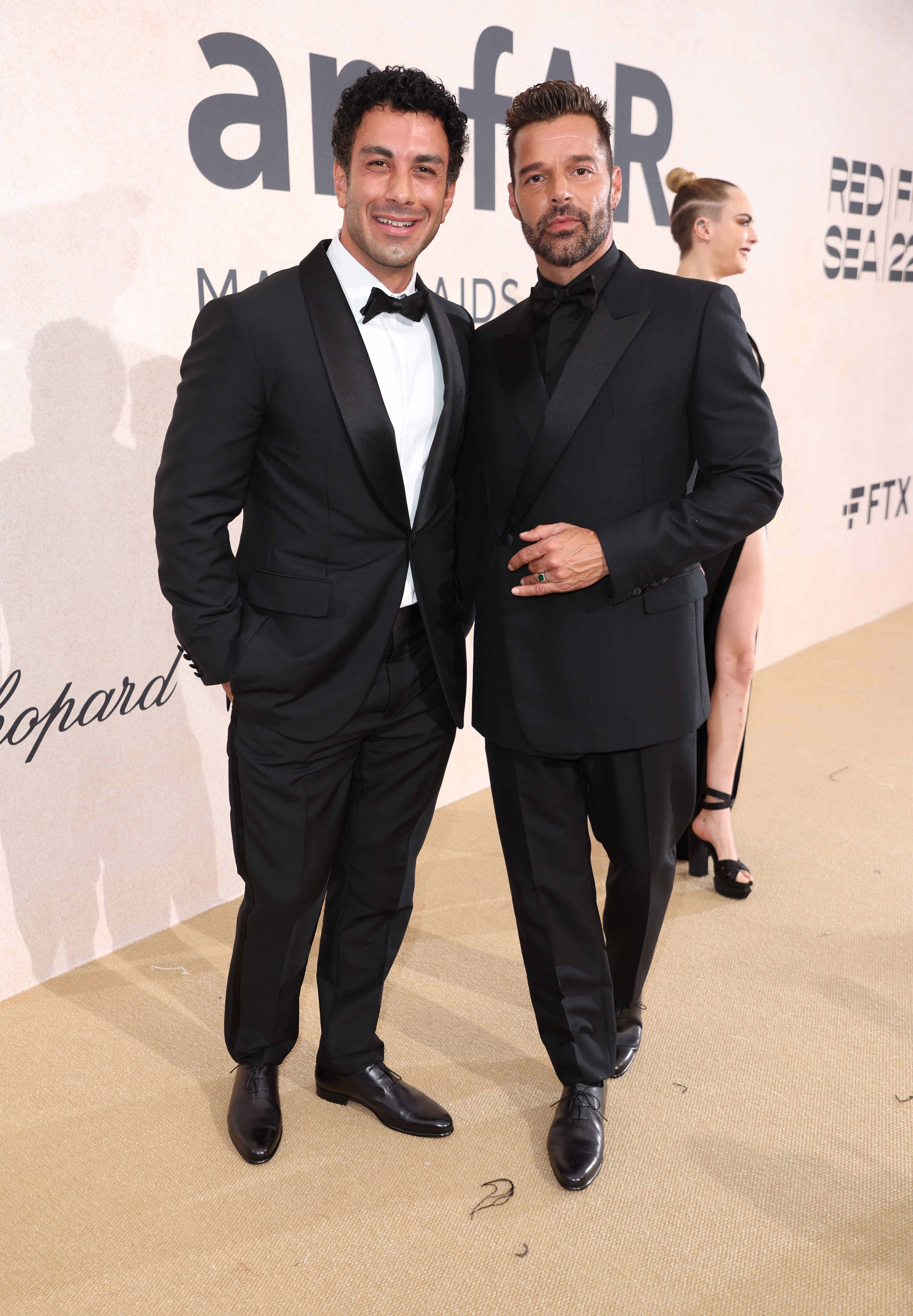 Jwan Yosef and Ricky Martin at a media event